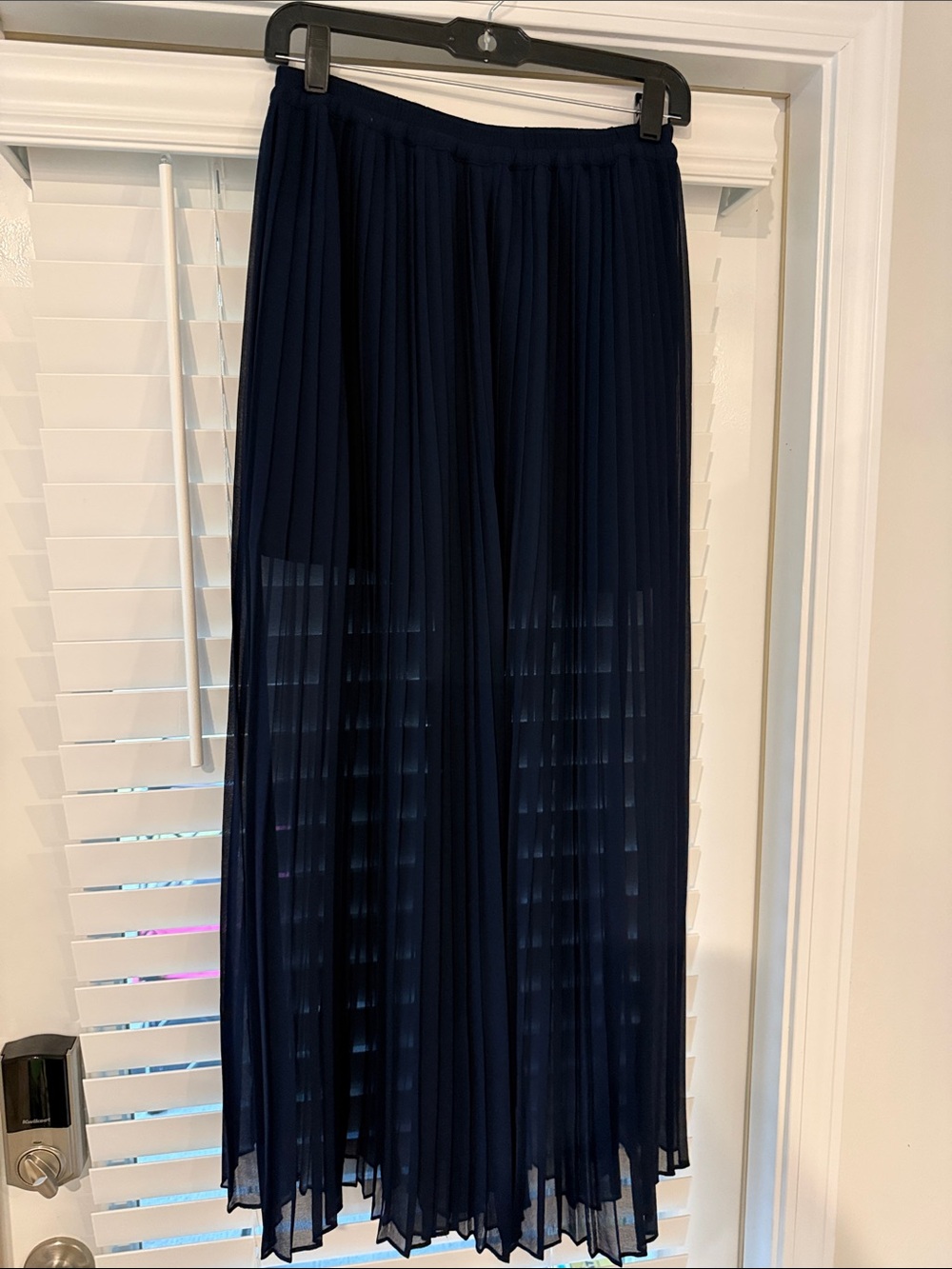 Victoria's Secret Navy Pleated Sheer Maxi Skirt